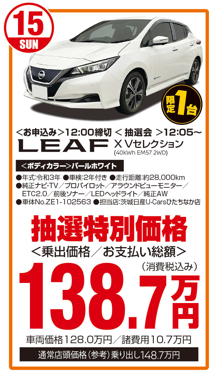 特別価格,中古車,LEAF